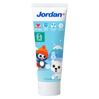 Jordan Strawberry Flavored Toothpaste 75g (0-5 years old)