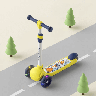 Animo 806T 3-Wheel Kick Scooter with Flashing LED Wheels