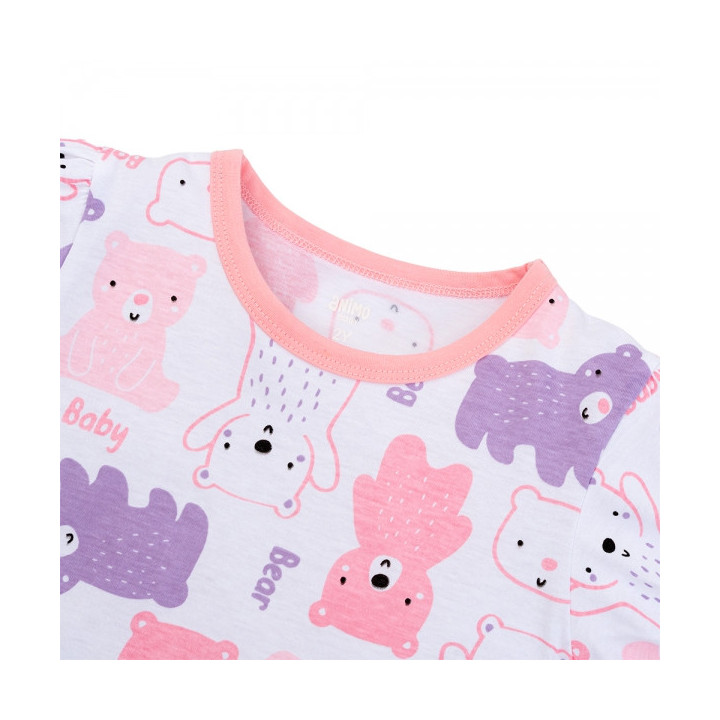 Animo Easy Baby Girls’ Short Set TX1225045 (1–4Y, White–Pink, TT04)