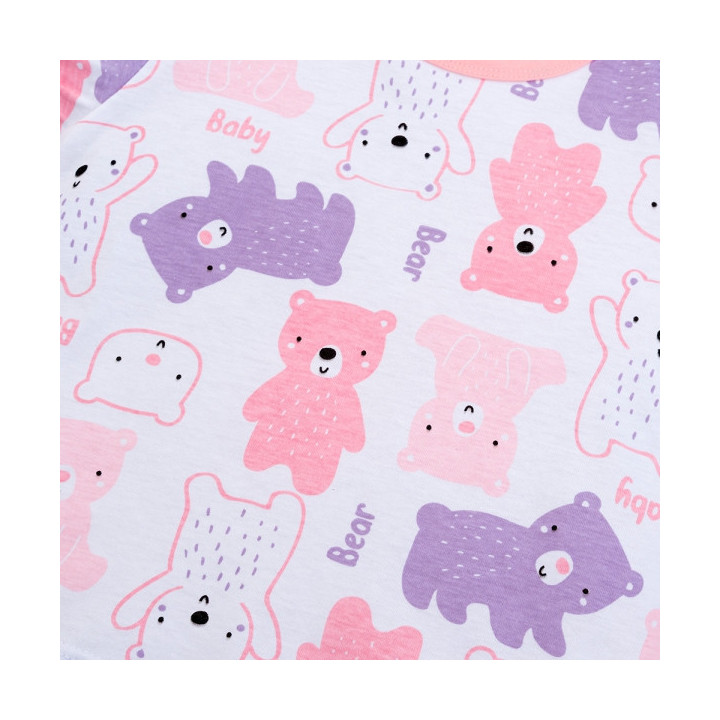 Animo Easy Baby Girls’ Short Set TX1225045 (1–4Y, White–Pink, TT04)