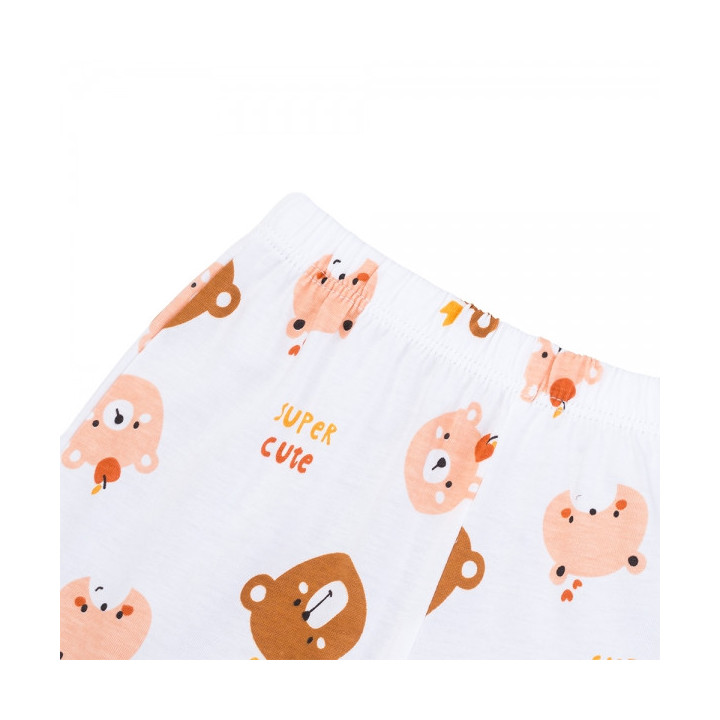 Long-sleeved Girls' Set (1-4Y, Milk Orange-White, TT01)