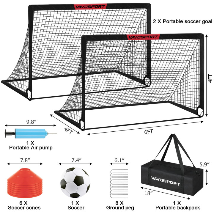 Portable Kids Soccer Goal Set